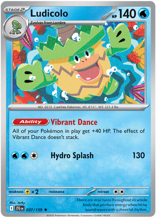 037.Ludicolo.JTG.Rare Holo