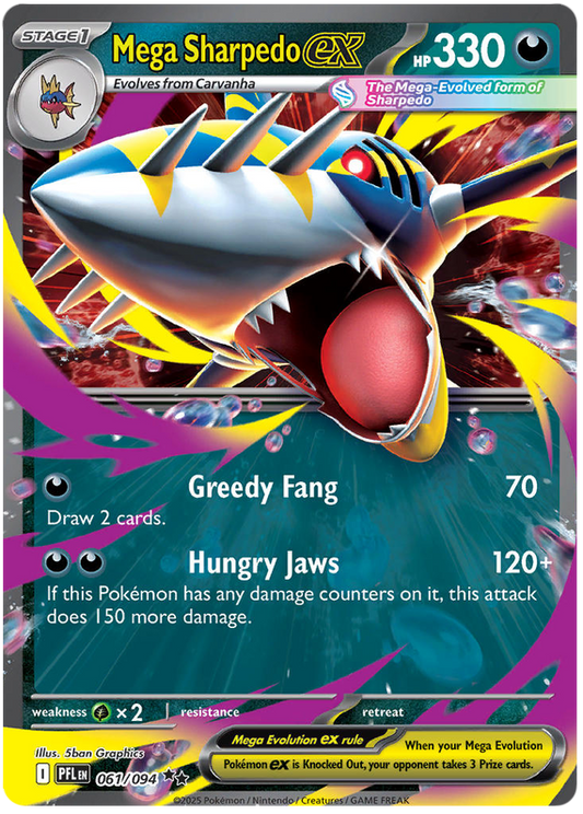 061.Mega Sharpedo EX.PFL.Double Rare Holo