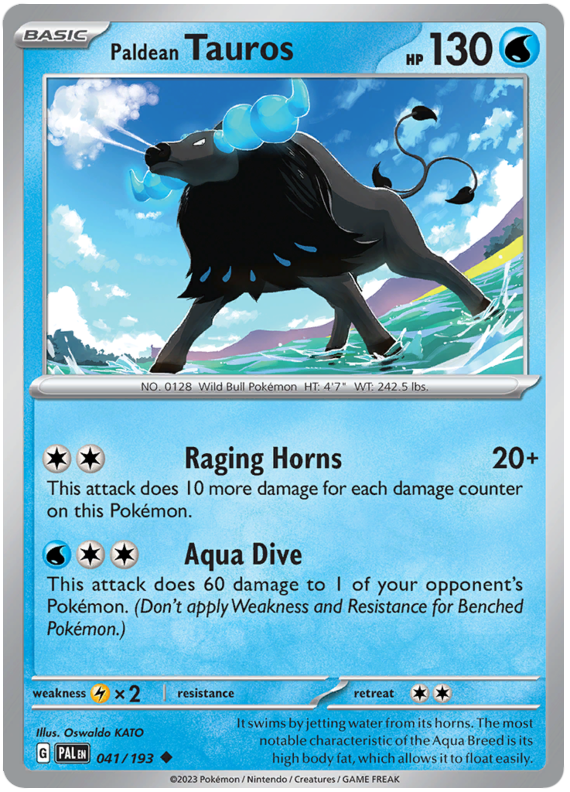 041. Paldean Tauros - Uncommon - Paldea Evolved