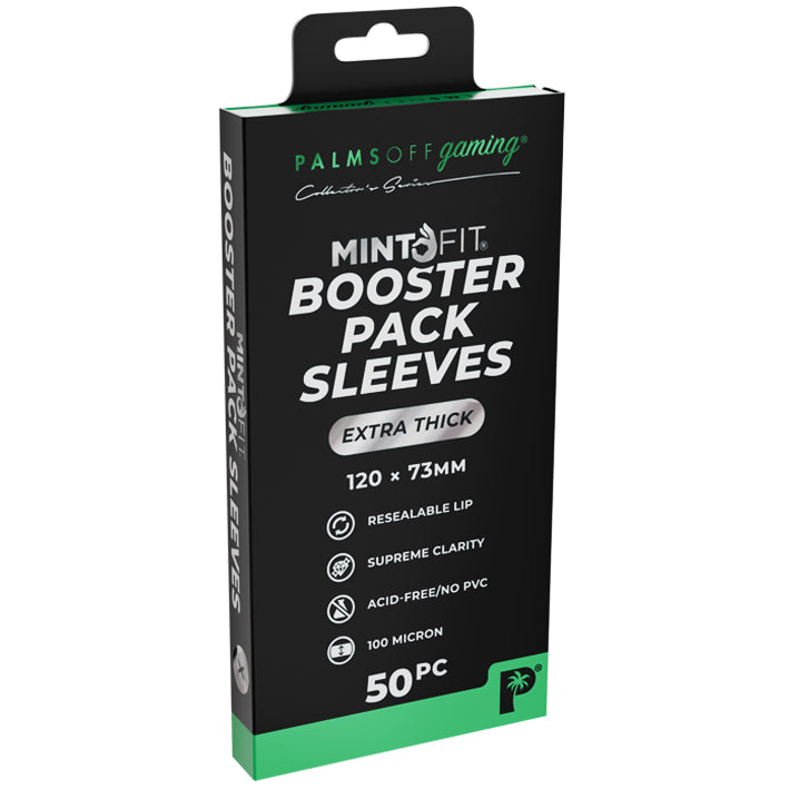 Palms Off Gaming - Mint Fit Booster Pack Sleeves Extra Thick 120x73mm 50pc