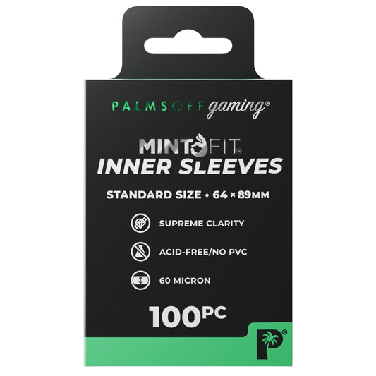Palms Off Gaming - Mint Fit Inner Sleeves 64x89mm Top-Loading Standard Size x 100pc