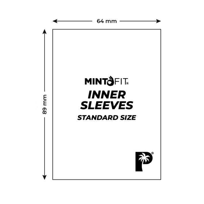 Palms Off Gaming - Mint Fit Inner Sleeves 64x89mm Top-Loading Standard Size x 100pc