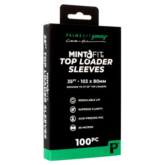 Palms Off Gaming - Mint Fit Top Loader 35pt Sleeves 103x80mm 100pc
