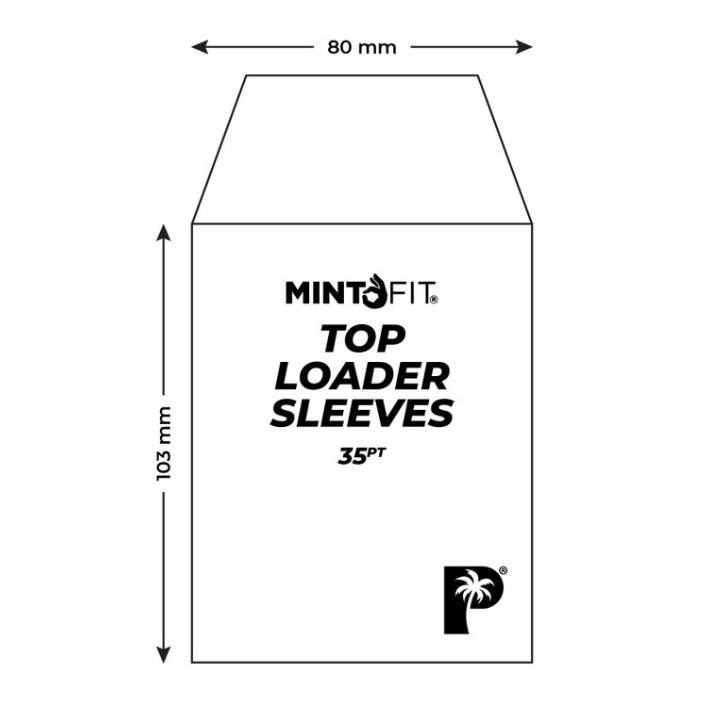 Palms Off Gaming - Mint Fit Top Loader 35pt Sleeves 103x80mm 100pc