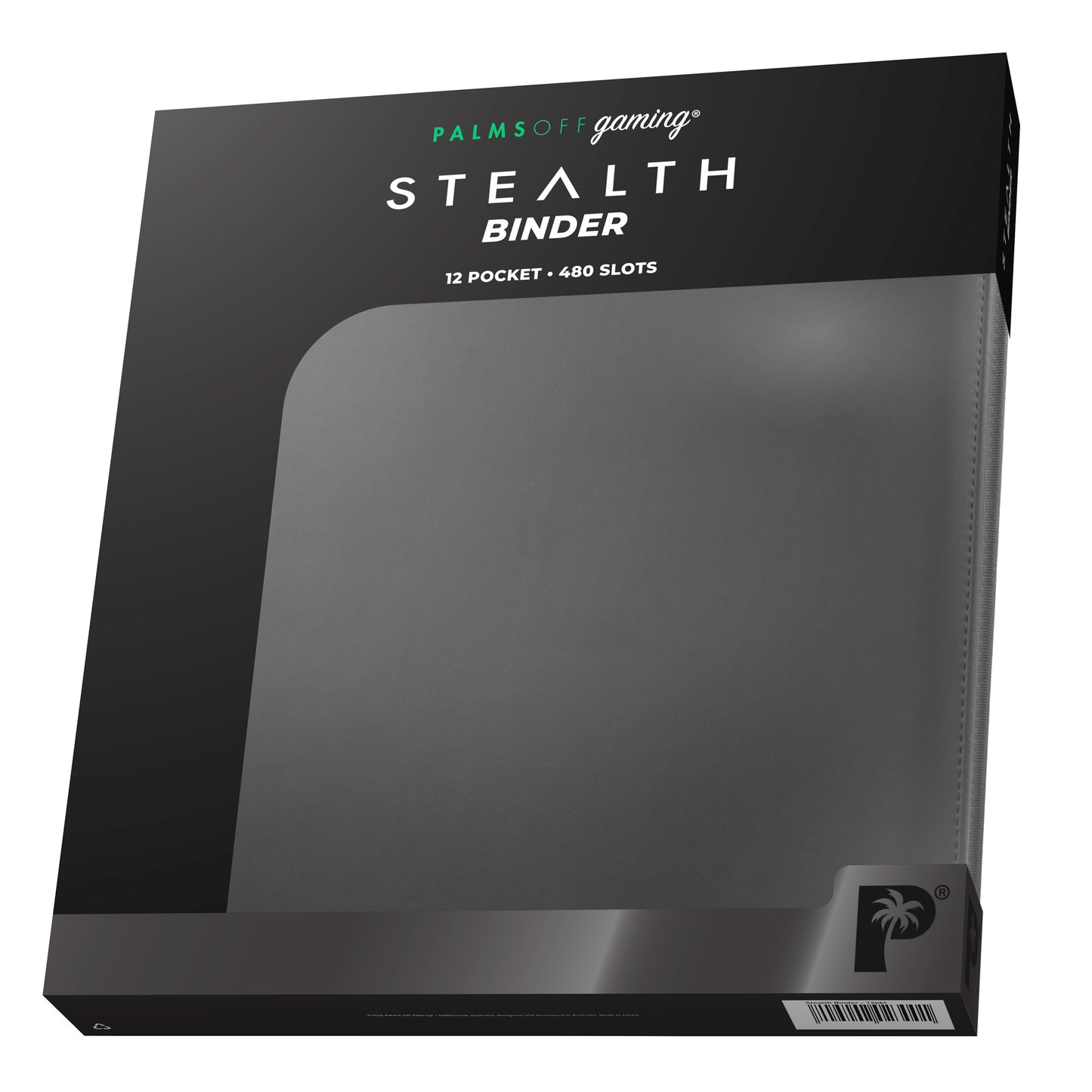 Palms Off Gaming - Stealth 12 Pocket Zip Binder 480 Slots Black
