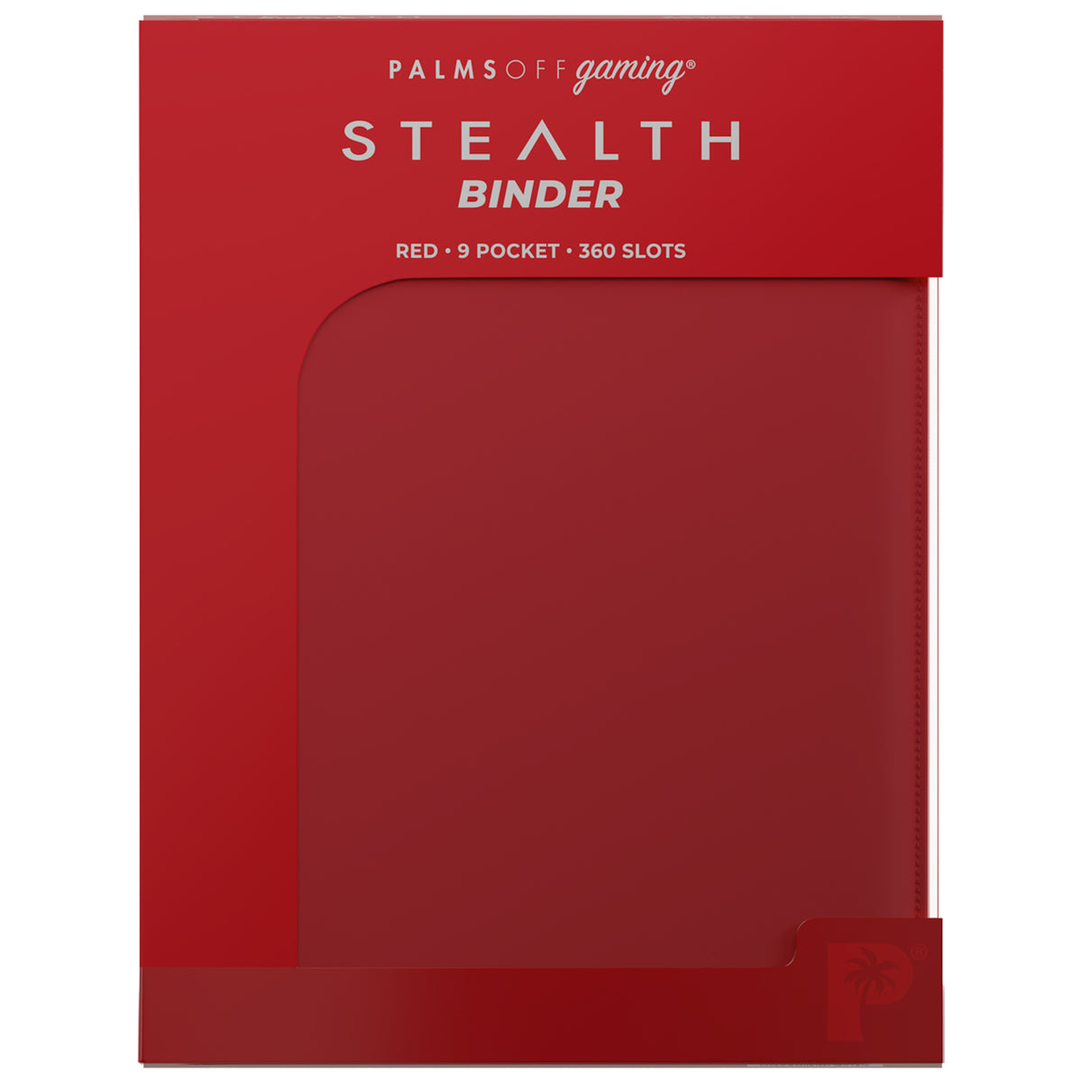Palms Off Gaming - Stealth 9 Pocket Zip Binder 360 Slots Red