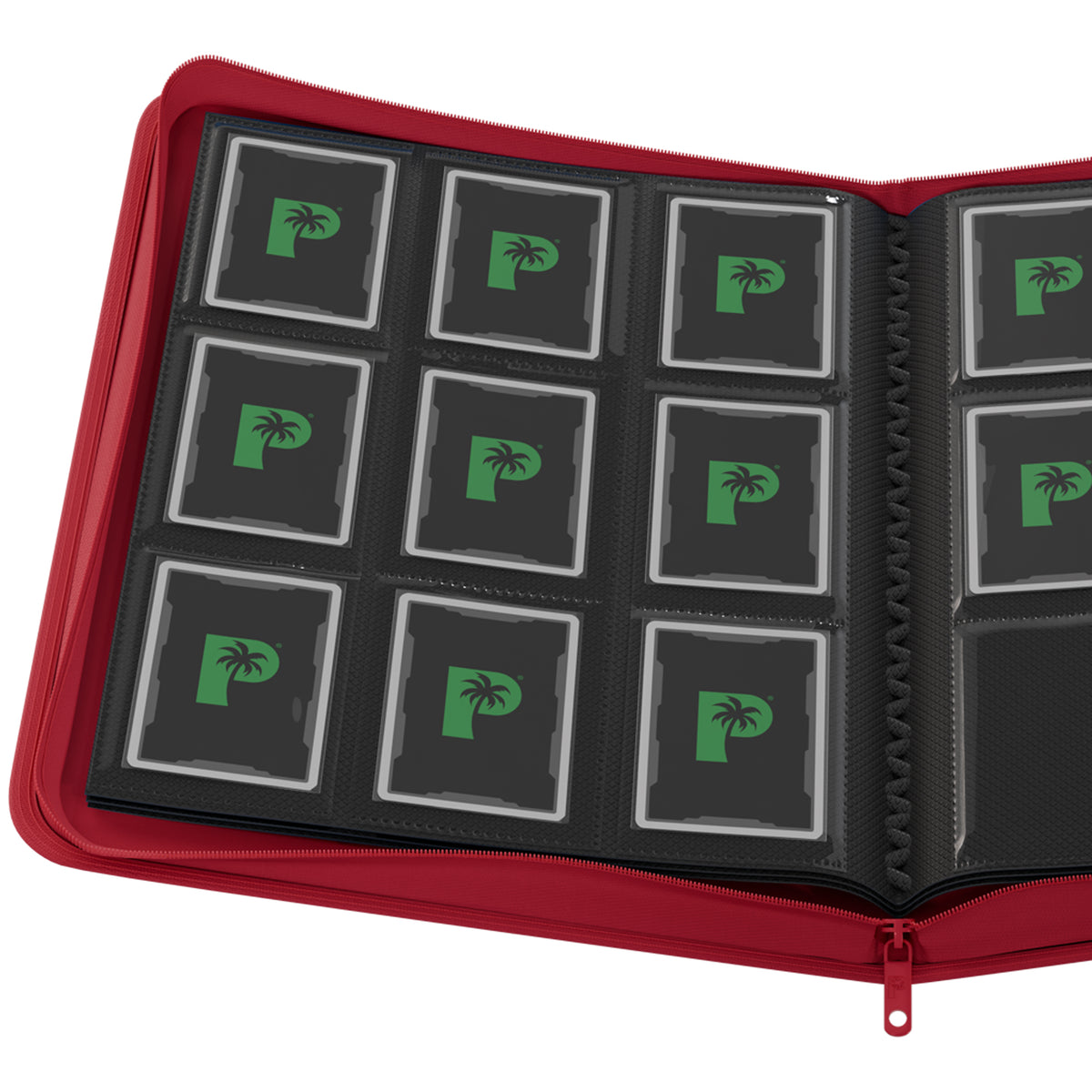 Palms Off Gaming - Stealth 9 Pocket Zip Binder 360 Slots Red