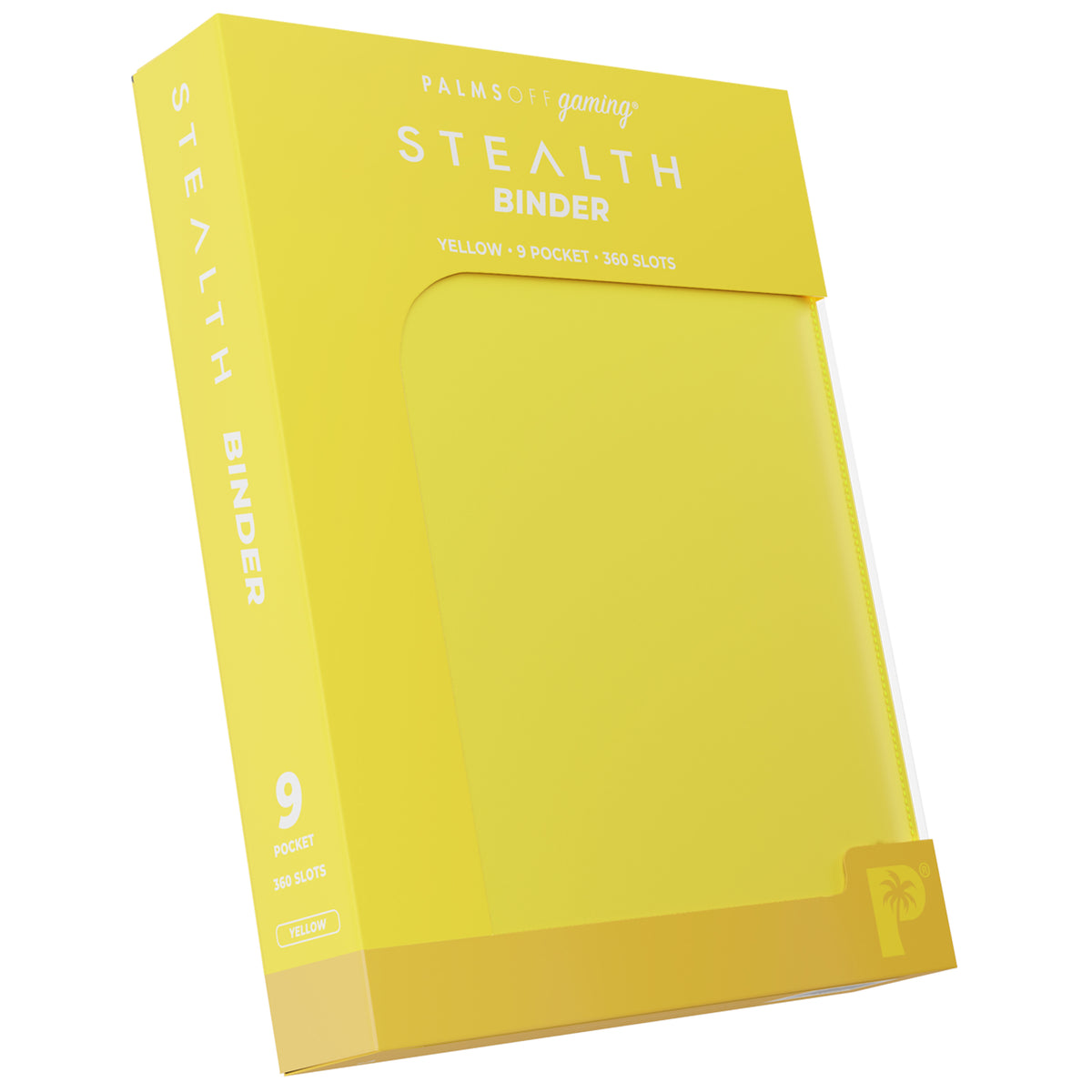 Palms Off Gaming - Stealth 9 Pocket Zip Binder 360 Slots Yellow