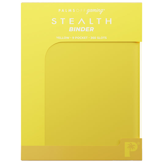 Palms Off Gaming - Stealth 9 Pocket Zip Binder 360 Slots Yellow