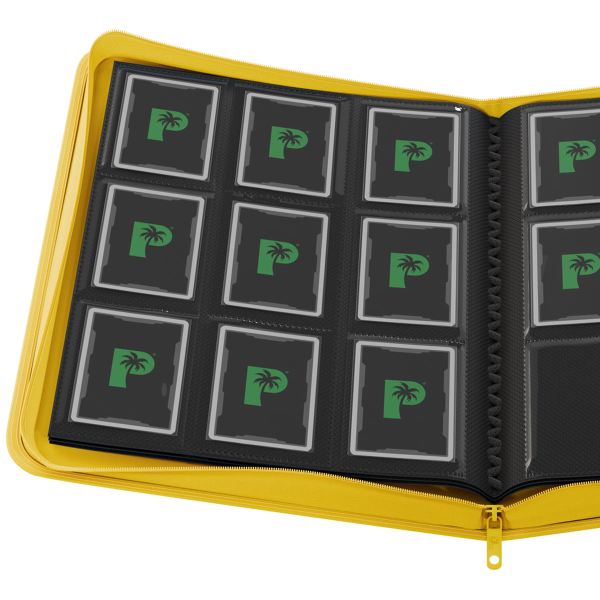 Palms Off Gaming - Stealth 9 Pocket Zip Binder 360 Slots Yellow