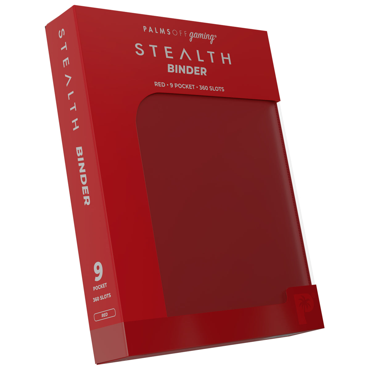 Palms Off Gaming - Stealth 9 Pocket Zip Binder 360 Slots Red