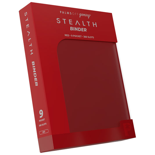 Palms Off Gaming - Stealth 9 Pocket Zip Binder 360 Slots Red