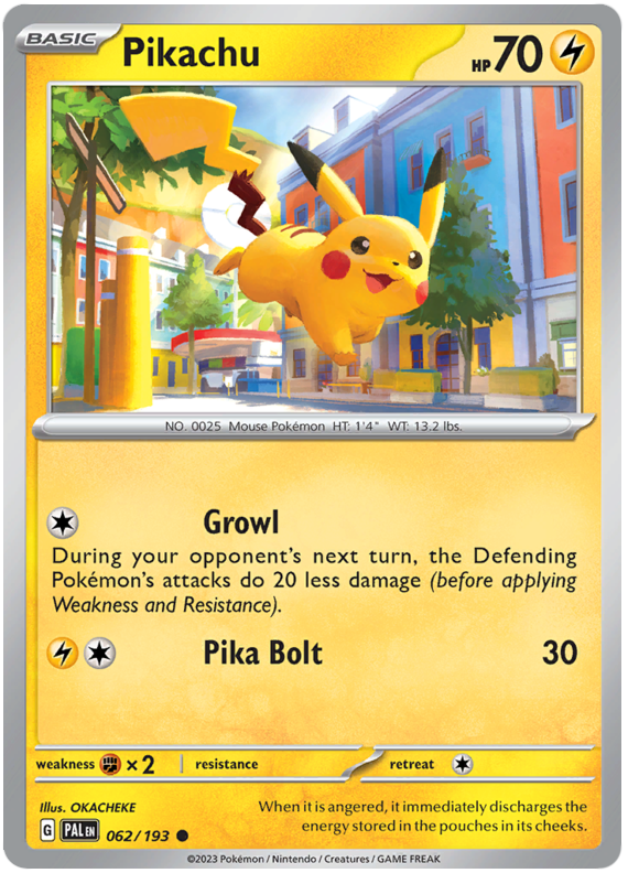 062. Pikachu - Common - Paldea Evolved