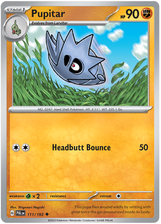 111. Pupitar - Uncommon - Paldea Evolved