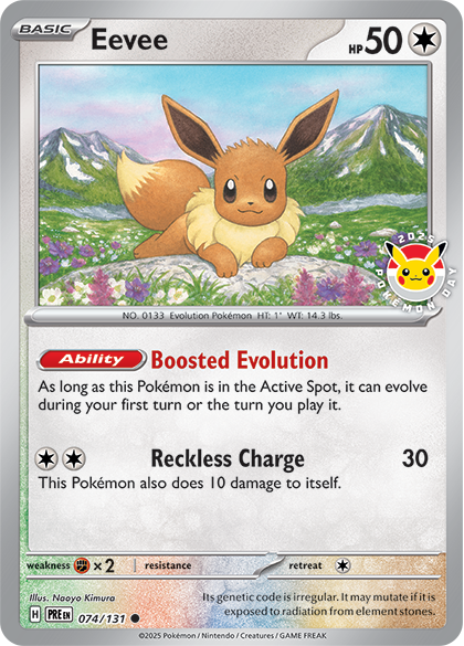 Eevee Pokemon Day 2025 Reverse Holographic Promo