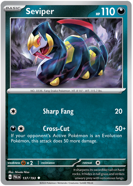 137. Seviper - Uncommon - Paldea Evolved