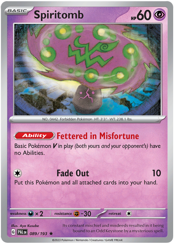 089. Spiritomb - Rare - Holo - Paldea Evolved