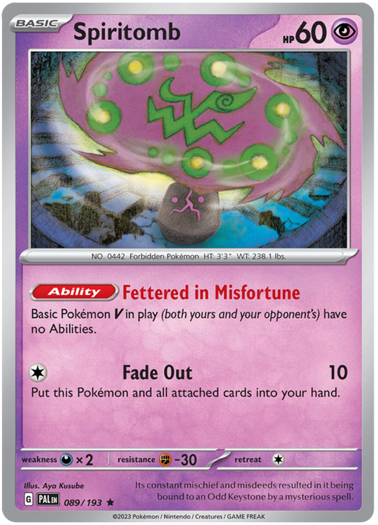 089. Spiritomb - Rare - Holo - Paldea Evolved