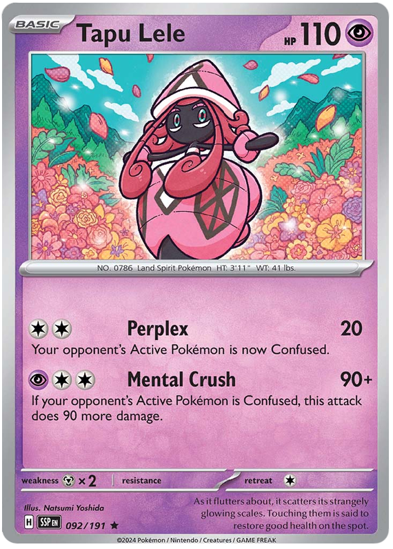 072. Tapu Lele - Rare - Holo - Surging Sparks
