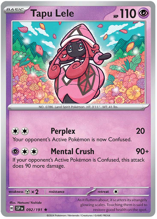 072. Tapu Lele - Rare - Holo - Surging Sparks