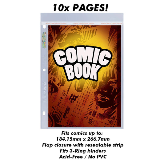 10x Ultra Pro 3 Ring Comic Platinum Series Pages