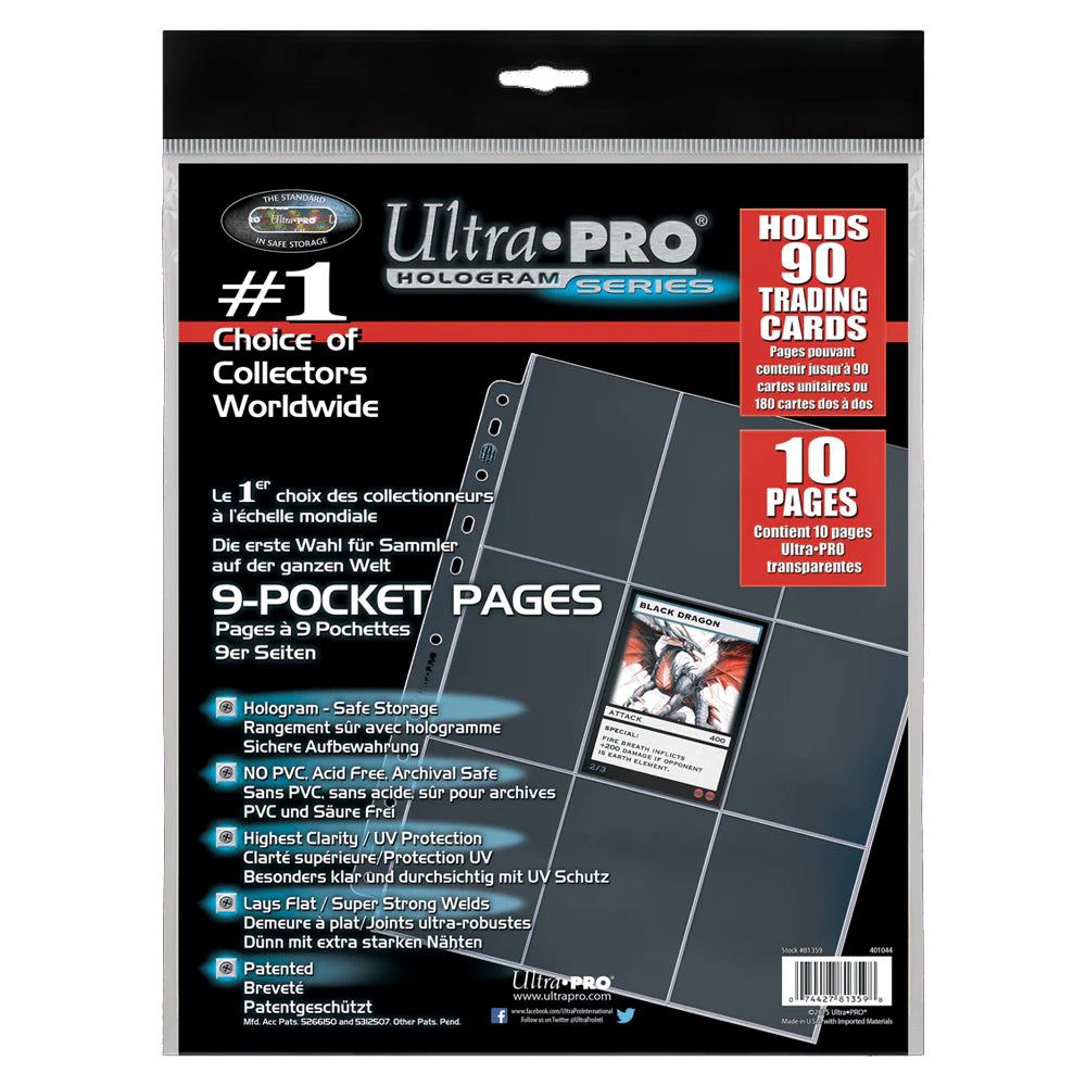 Ultra Pro Hologram Series 9-Pocket 11-Hole Punch Pages