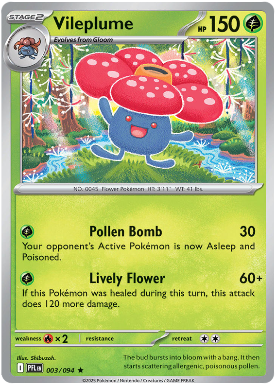 003.Vileplume.PFL.Rare Holo